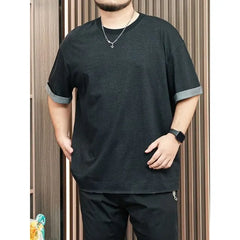 Short-Sleeve Crewneck Two Tone T-Shirt