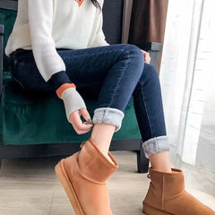 High Waist Fleece Lined Slim Fit Jeans