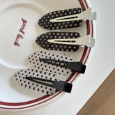 Polka Dot Acetate Hair Clip