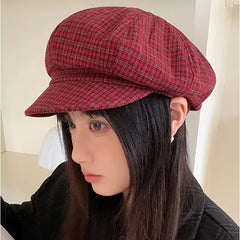 Plaid Newsboy Cap