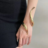 Plain Spiral Warp Around Alloy Open Ring / Open Bangle / Drop Earring