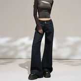 Low Waist Washed Flared Jeans (Various Designs)