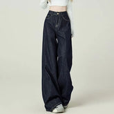 High Rise Unwashed Wide Leg Jeans