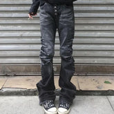 Low Waist Washed Loose Fit Jeans