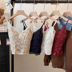 V-Neck Lace Bustier Top