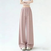 Drawstring Waist Plain Sweatpants