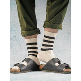 Set of 4: Striped Crew Socks