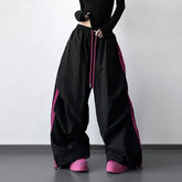 Drawstring Waist Striped Baggy Pants (Various Designs)