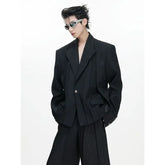 Details Pleated Blazer / Flared Dress Pants