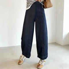 Maternity Drawstring Waist Wide Leg Jeans