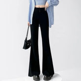 High Waist Plain Bootcut Sweatpants