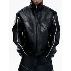 Unisex Two-Tone Stand-Collar Jacket