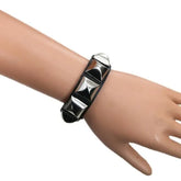 Studded Faux Leather Bracelet