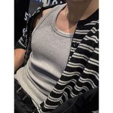 Plain Ribbed Slim Tank Top