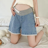 Maternity Mid Waist Denim Shorts