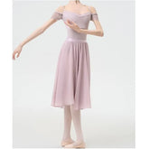 High Waist Plain A-Line Dance Skirt