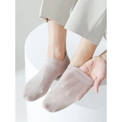 Set Of 2 Pairs: Plain Boat Socks