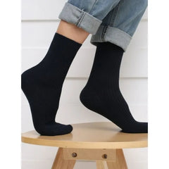 Ribbed Plain Socks