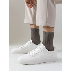 Set Of 5 Pairs: Plain Ankle Socks