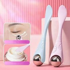 Plastic Stainless Steel Roller Eye Massager with Spatula