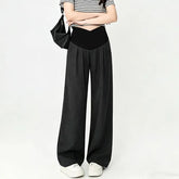 Maternity High Waist Plain Wide Leg Pants