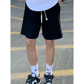 Drawstring Waist Plain Sweatshorts