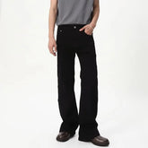 Mid Rise Plain Boot Cut Jeans