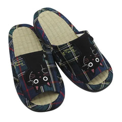 Cat Checker Home Slippers Navy