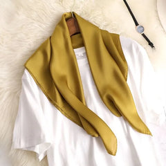 Plain Silky Square Scarf