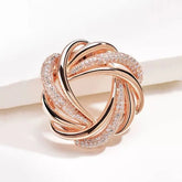 CZ Knot Brooch