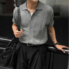 Loose Cable-Knit Shirt