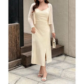Plain Mesh Open Front Jacket