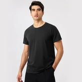Short-Sleeve Crew Neck Plain Sports T-Shirt