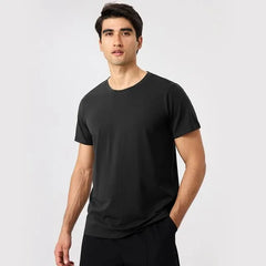 Short-Sleeve Crew Neck Plain Sports T-Shirt