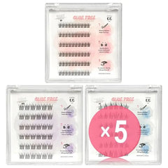 Glue Free Eyelashes Gorgeous Fairy F1 with Eyelash Applicator 5pcs Bundle Set