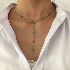 Chain Stick Lariat Necklace