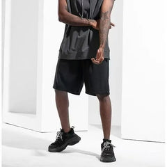 Drawstring Waist Plain Sweatshorts