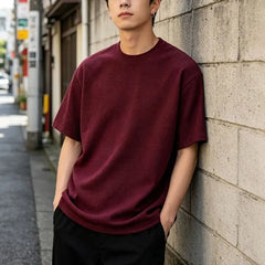 Plain Short-Sleeve Loose T-Shirt in 5 Colors