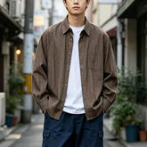 Oversized Gather-Waist Checker Shirt