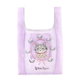 Parlor Suzurando Cat Chiffon Fabric Shopping Bag Purple