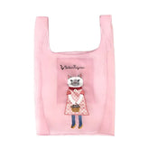 Parlor Suzurando Cat Chiffon Fabric Shopping Bag Pink