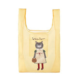 Parlor Suzurando Cat Chiffon Fabric Shopping Bag Yellow