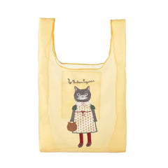 Parlor Suzurando Cat Chiffon Fabric Shopping Bag Yellow