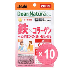 Dear-Natura Style Iron x Collagen 20 days 10pcs Bundle Set
