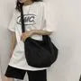 Plain Canvas Zip Crossbody Bag