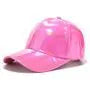 Holographic Faux Leather Baseball Cap
