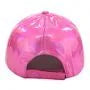 Holographic Faux Leather Baseball Cap