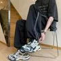 Drawstring-Waist Striped Wide-Leg Sweatpants