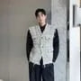 Tweed Tasseled Button-Up Vest