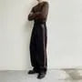 High Waist Two Tone Wide Leg Sweatpants